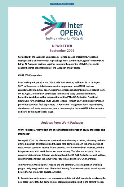 InterOPERA Newsletter September 2026
