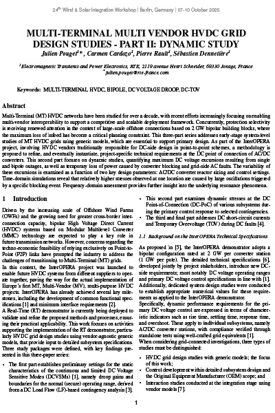 Part II: Dynamic Study