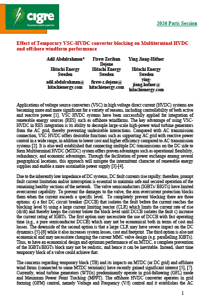 Effect of Temporary VSC-HVDC converter blocking on Multiterminal HVDC and offshore windfarm performance